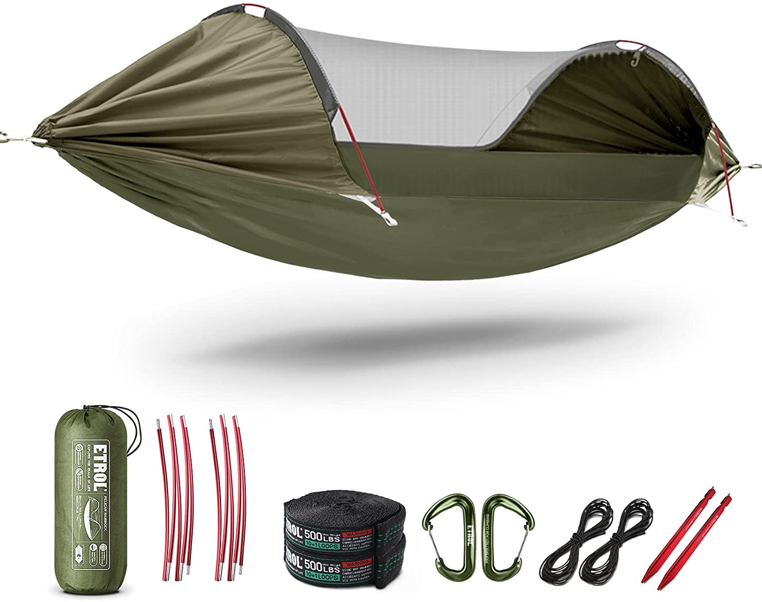 Cheap Goat Tents Ultralight Hanging Tree Tent with Mosquito Net For Camping 2 Person Waterproof Portable Hammocks Outdoor Hiking 4 Season Tentage   